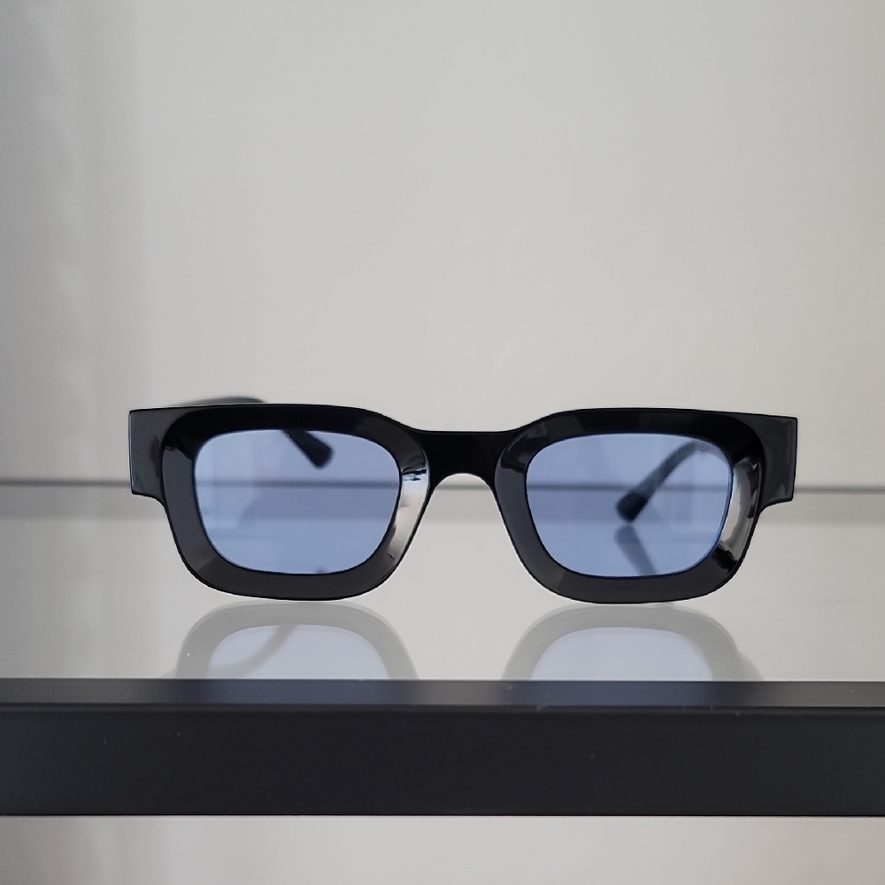 Urban Outfitters Black Frame Sunglasses with Blue Lenses